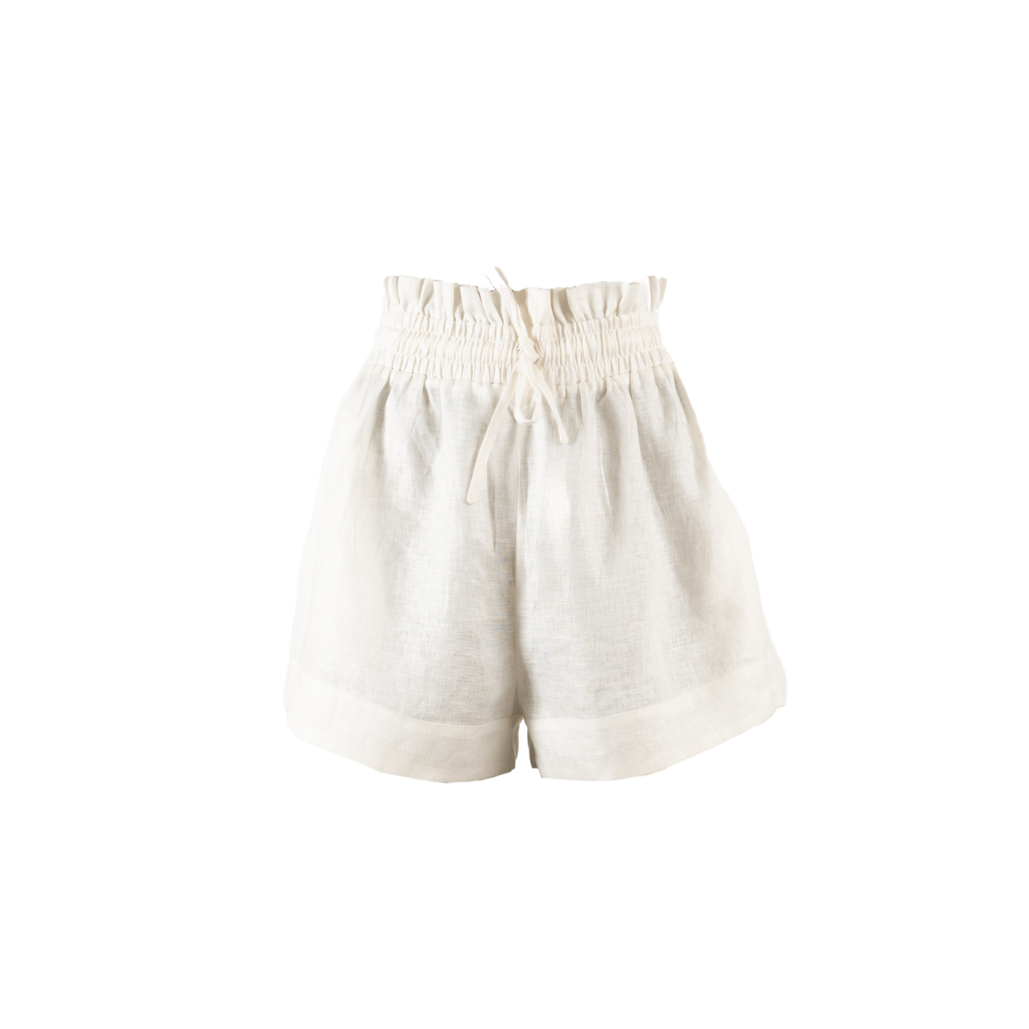 High Waisted Lounge Short in White