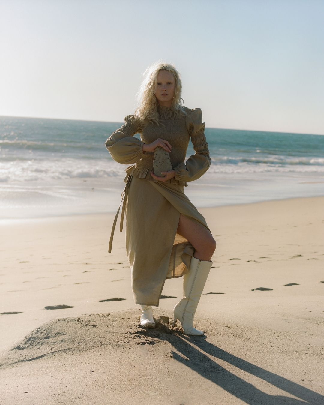 Wrap Skirt in Camel