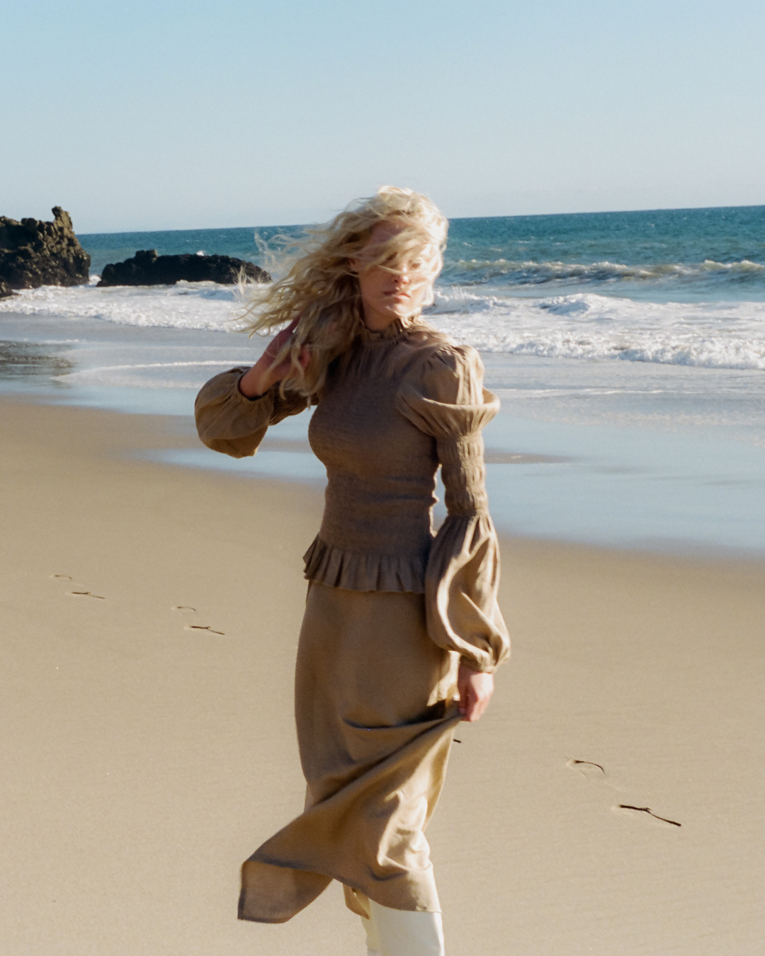 Wrap Skirt in Camel